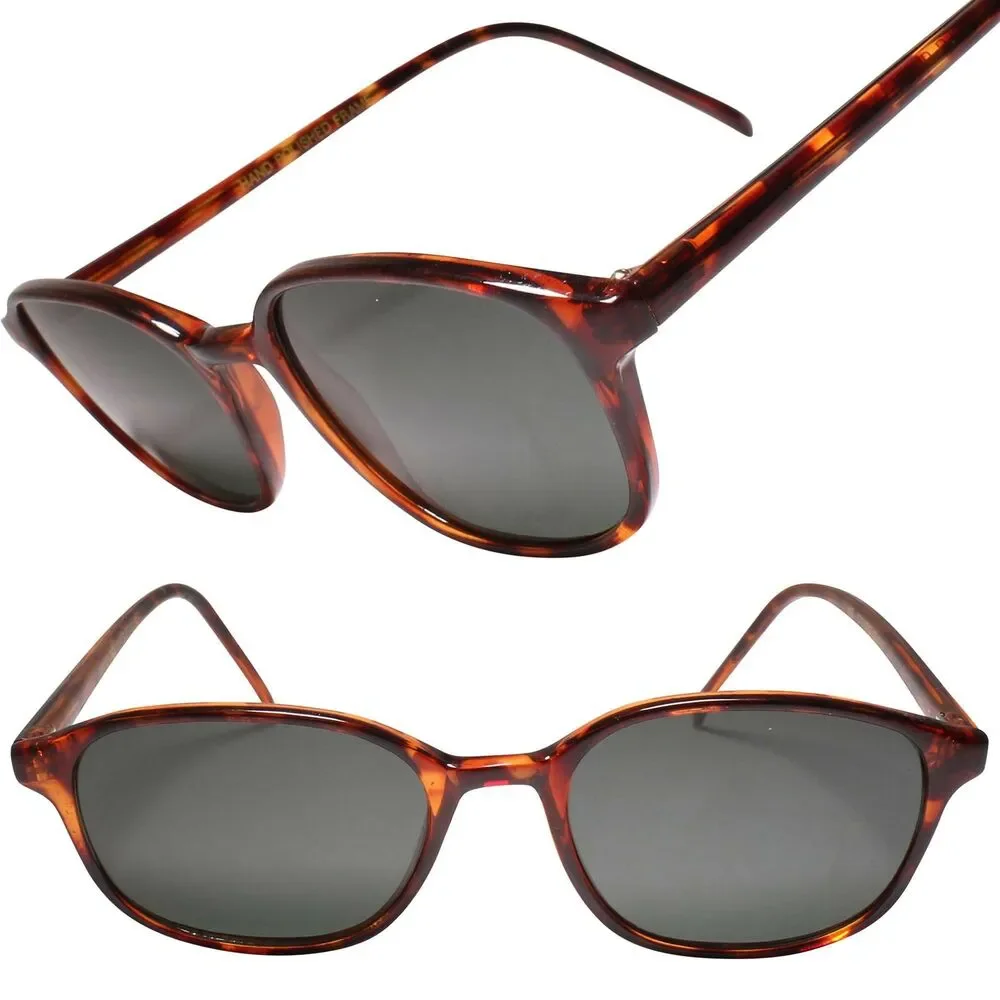 Old School Deadstock Hippie Genuine Vintage Tortoise Small Rectangle Sunglasses